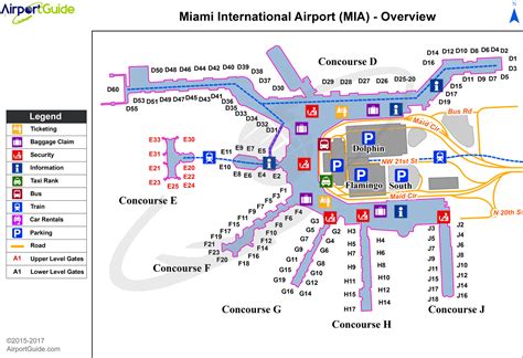 Miami - Miami International (MIA) Airport Terminal Map - Overview ...