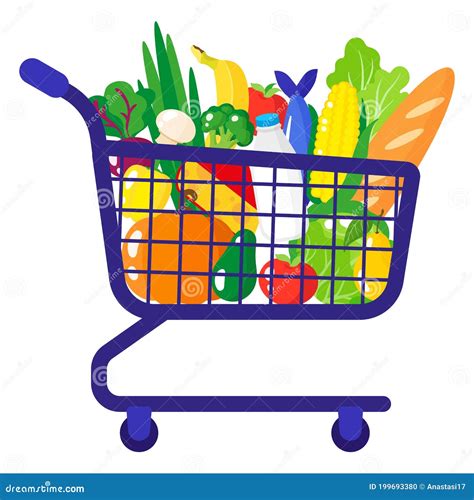 Full Shopping Cart Clipart