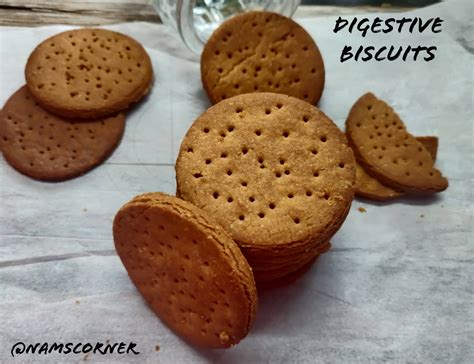 Digestive Biscuits Recipe | Healthy Whole Wheat Oats Digestive Biscuits ...