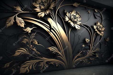 Premium Photo | A decorative background with gold ornaments