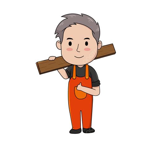 Carpenting PNG Image, Cartoon Carpenter Illustration, Cartoon Character ...