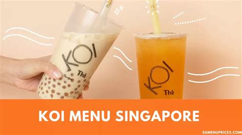 KOI Menu and Prices Singapore Updated 2024