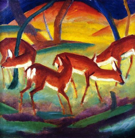 Franz Marc | Red Deer I, 1910-1911 Franz Marc, Wassily Kandinsky ...