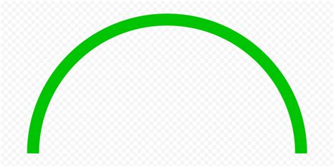 Half Semi Circle Border Green Frame PNG | Citypng