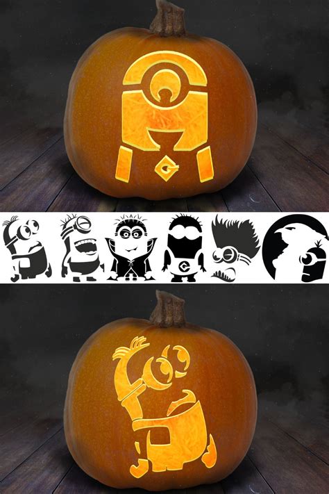 Minion Pumpkin Stencils: 22 Amazing Printable Pumpkin Templates