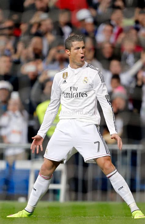 Cristiano Ronaldo of Real Madrid celebrates after scoring his team's ...