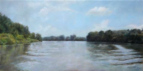 On the River - Landscape Oil painting - Fine Arts Gallery - Original ...