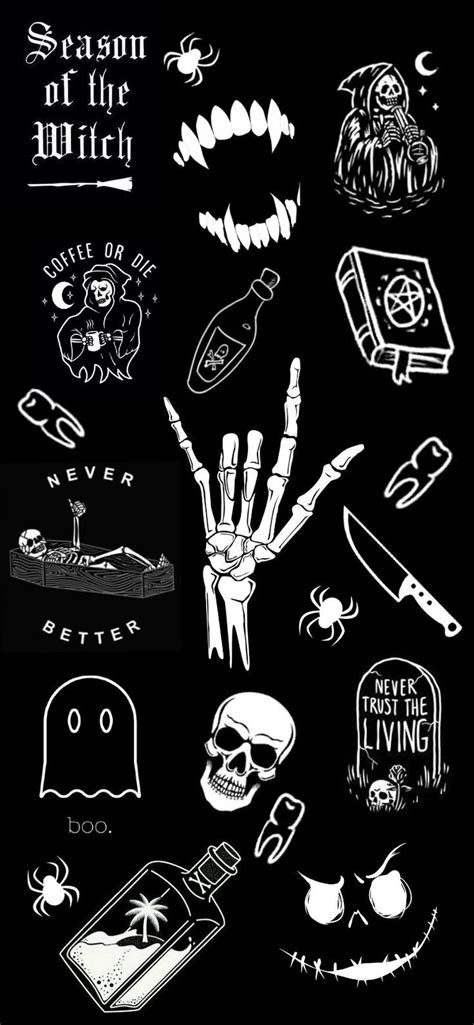 Black and White Halloween Wallpaper - iPhone | Halloween wallpaper ...