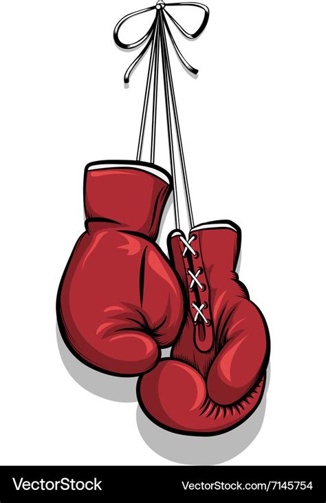 Hanging boxing gloves Royalty Free Vector Image