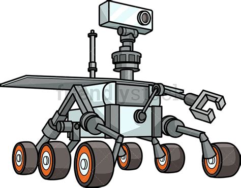 Mars Rover Cartoon Clipart Vector - FriendlyStock