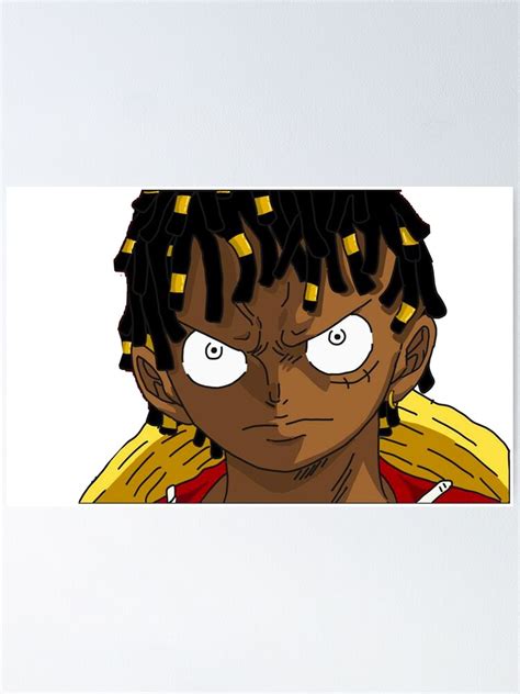 "Anime Art Black Luffy" Poster for Sale by asadkhanillion | Redbubble