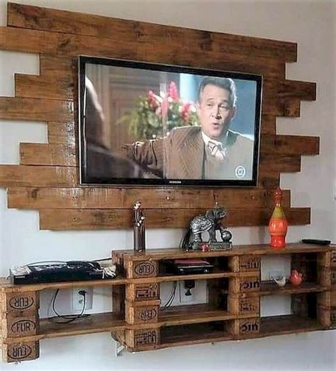 15 Best Wood Pallet TV Ideas To Beautiful You Home Inspiration | Pallet ...