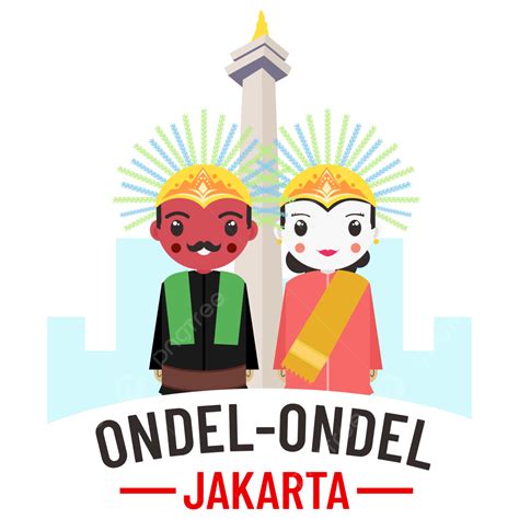 Ondel Ondel Jakarta Vector Monas Landmark Indonesia Icon Free Download ...