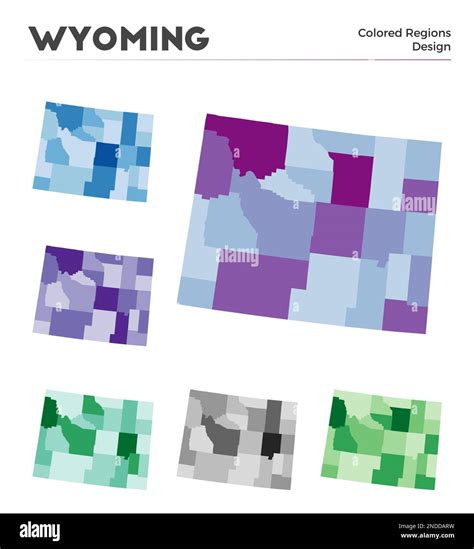 Wyoming map collection. Borders of Wyoming for your infographic ...