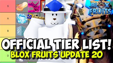 Official Fruit Tier List | Blox Fruits Update 20 Ft. New Mammoth ...