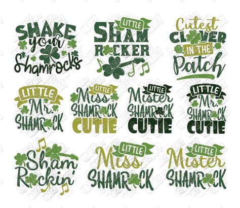 Shamrock SVG Clover Quotes St Patricks Day Sayings Svg Dxf Eps Jpeg Png ...