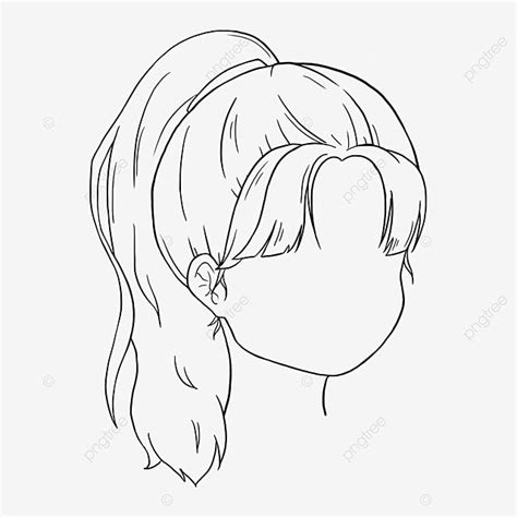 Japanese Anime Girl Hairstyle, Pan Drawing, Hairstyle, Girl PNG ...