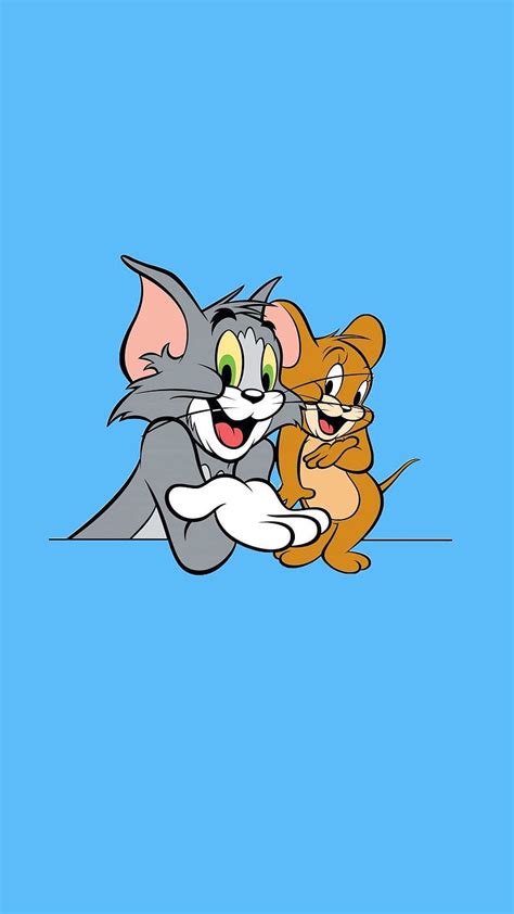 Tom And Jerry With Blue Background, tom and jerry, tom and jerry with ...