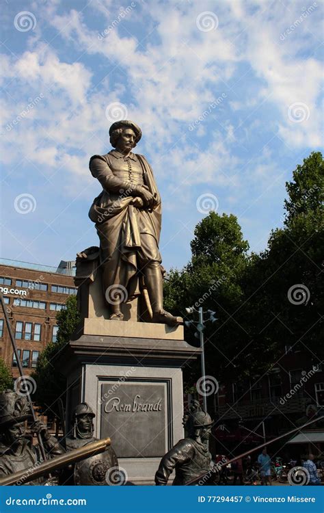 Statue of Rembrandt editorial photography. Image of history - 77294457