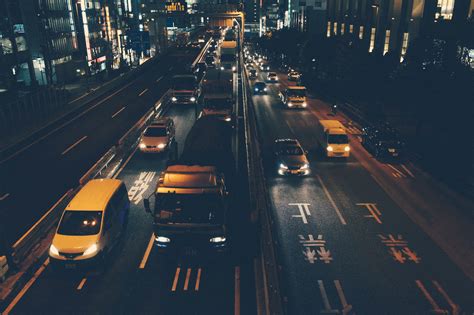 Free Images : road, traffic, street, night, highway, cityscape, evening ...