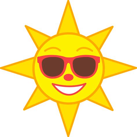 Sun with sunglasses clipart | Clipart Panda - Free Clipart Images