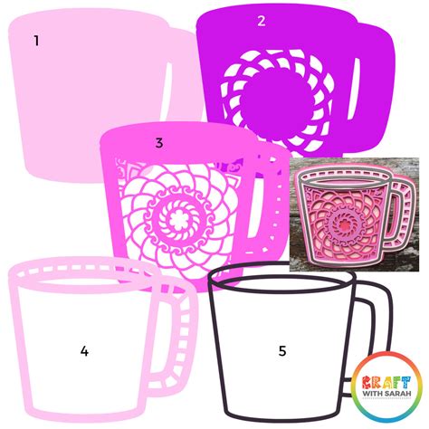 Coffee Mug Layered SVG | Craft With Sarah