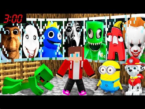 Jj pranked mikey as rainbow friends alphabet lore in minecraft maizen ...