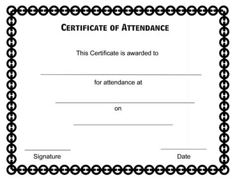 49 Free Certificates of Attendance Templates (Word)