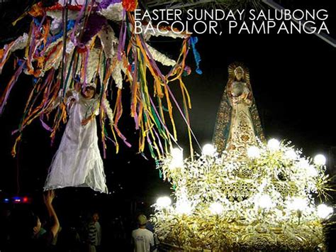 Pampanga: Salubong procession on Easter Sunday and the colorful pusu ...