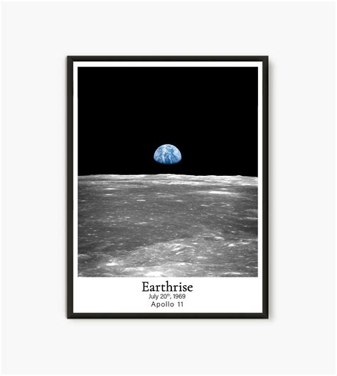 Earthrise Photo Apollo 8 Earthrise Photo Apollo 11 Nasa | Etsy