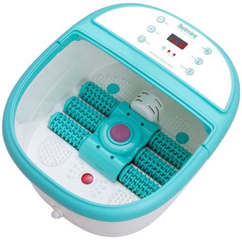 Belmint Foot Spa Bath Massager with Heat, 6 x Pressure Node Rollers ...