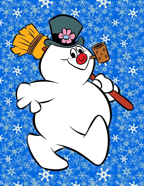 FROSTY THE SNOWMAN WALKING SNOWFLAKE BACKGROUND – Mid South Ice House ...