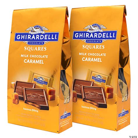 Ghirardelli Chocolate Squares Milk & Caramel, 9.04 oz, 2 Pack ...