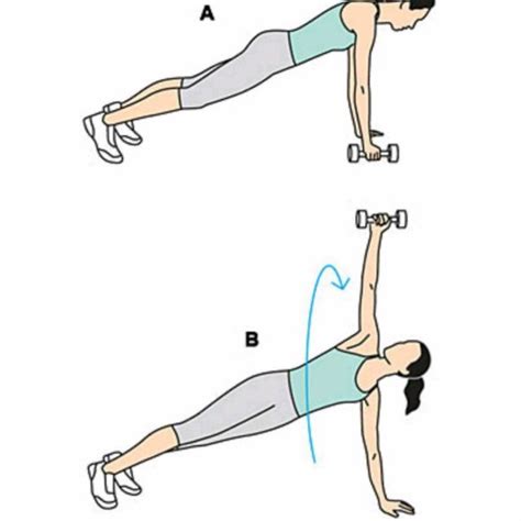 Dumbbell Plank Rotations by Adele A. - Exercise How-to - Skimble