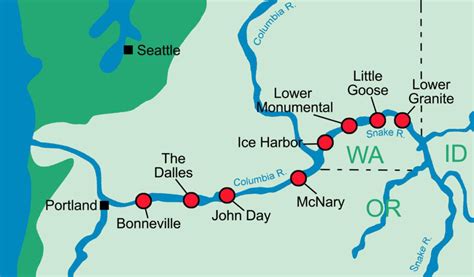 Washington Dams Map