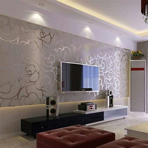 Decorating Ideas For Living Room Wallpaper - Leadersrooms