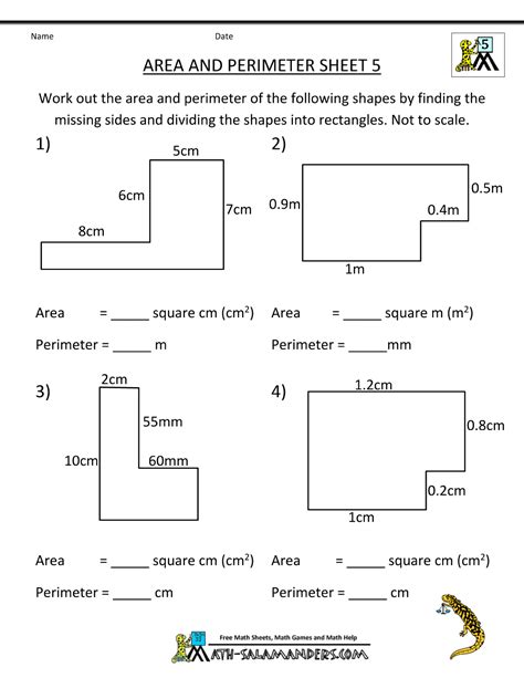 Area Worksheets