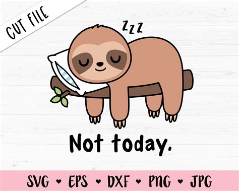 Paper, Party & Kids Embellishments Sublimation Dxf Baby Sloth Svg Sloth ...