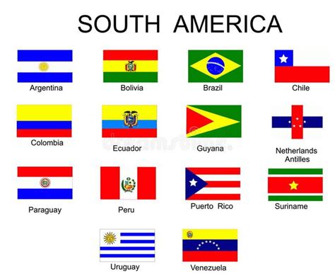 Flags of South America countries. List of all flags of South America ...