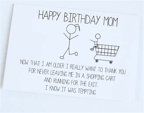 Items similar to Mother Birthday, Mom Birthday, Funny Birthday Card ...