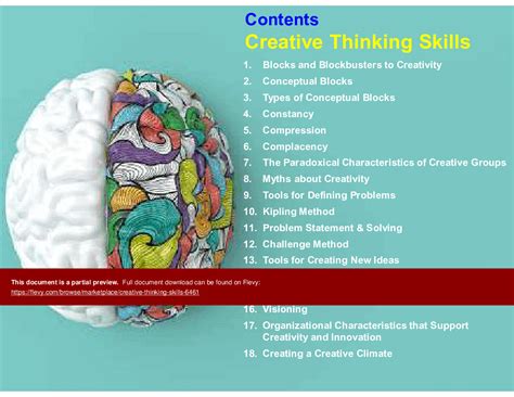 PPT: Creative Thinking Skills (51-slide PPT PowerPoint presentation ...