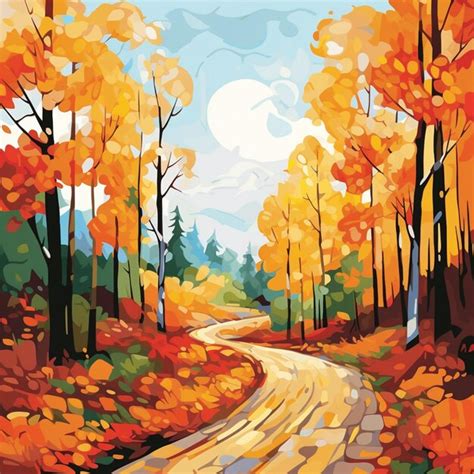 Premium AI Image | Watercolor art autumn forest