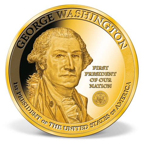 Gigantic George Washington Commemorative Coin | Gold-Layered | Gold ...