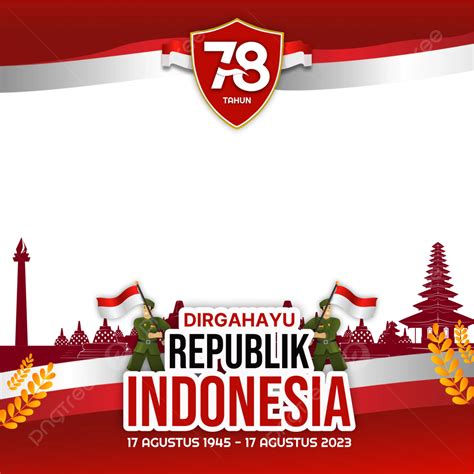 Hut Ri Ke 78 Diseño Oficial Dirgahayu Twibbonize De Plantilla De ...