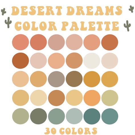 Desert Dreams Procreate Color Palette - Etsy Canada