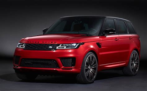 Range Rover Sport Autobiography, 2017 cars, red Range Rover Sport, SUVs ...