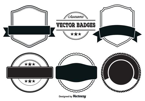 Vector Badge Templates | Badge template, Vector, Badge design