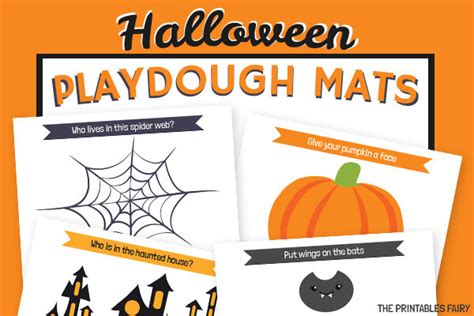 Halloween Playdough Mats {Free Printables} - The Printables Fairy