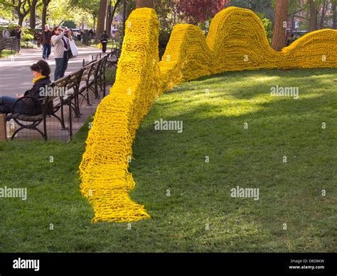 public art display in Madison Square Park NYC Stock Photo - Alamy