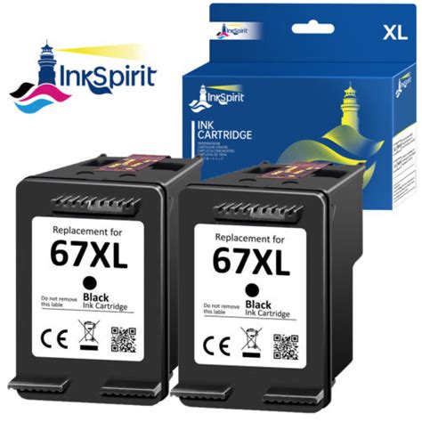 2PK 67XL Black Ink Cartridge For HP Deskjet 1255 2300 2700e Envy 6050e ...